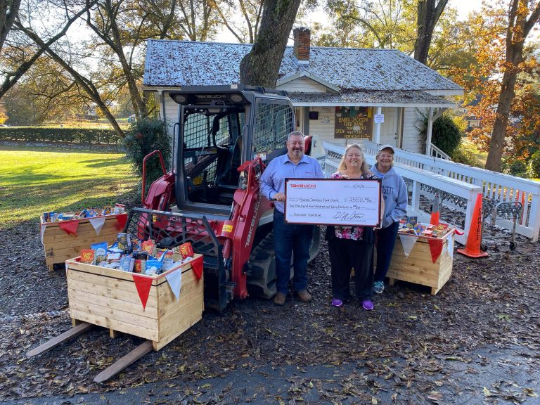 takeuchi donates food thanksgiving
