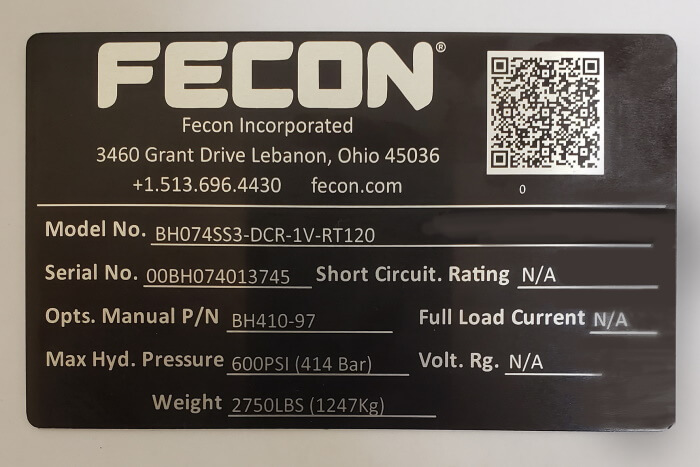 fecon qr code equipment