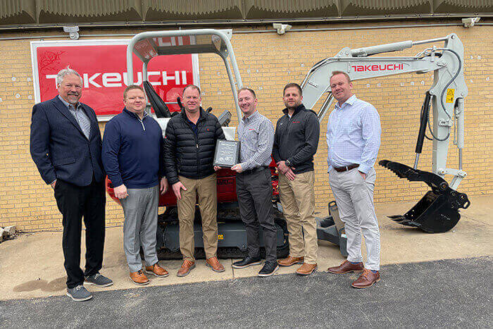 Takeuchi-US named Luby Equipment as its 2021 North American Dealer of the Year for its emphasis on customer satisfaction.