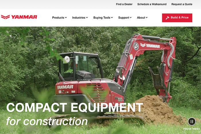Yanmar Compact Equipment North America, Grand Rapids, Minnesota, launched a new website dedicated to its lines of compact equipment.